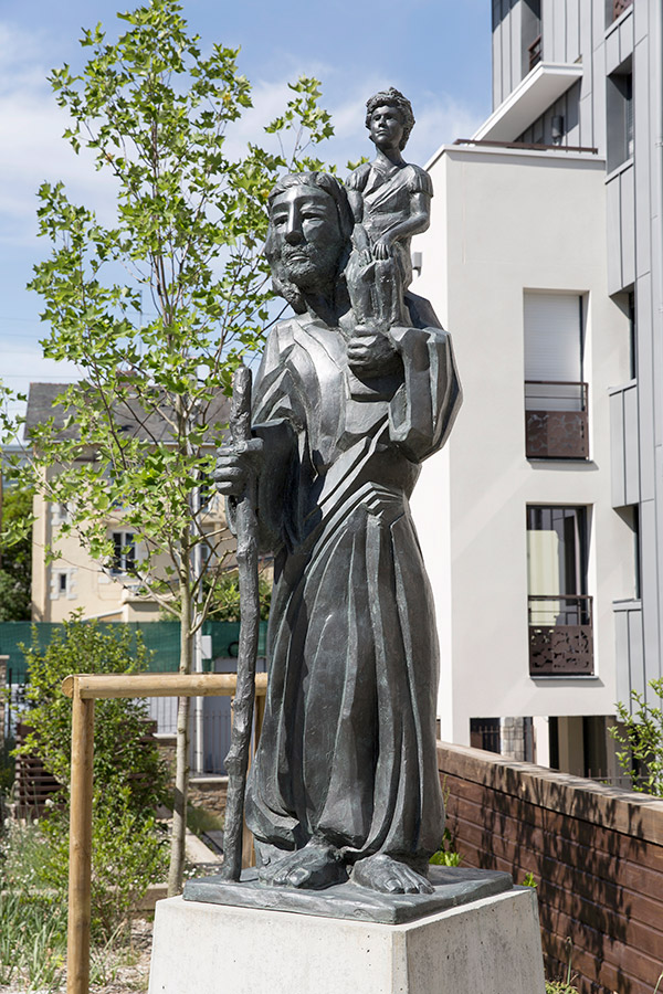 Saint Christophe sculpture monumentale à Nantes