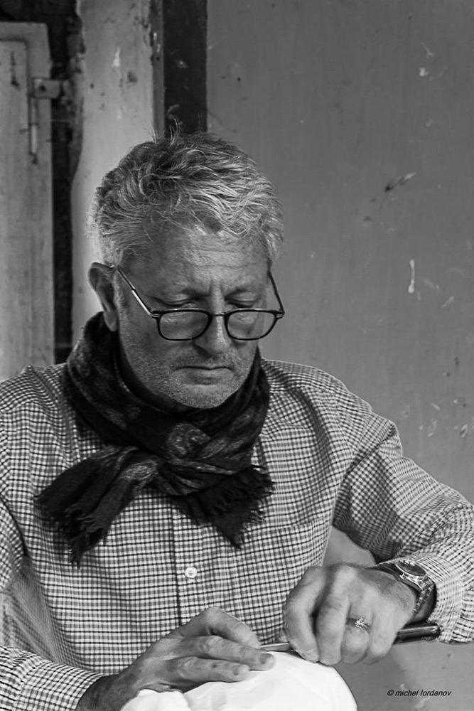 Philippe Gueguen dans son atelier, photo 2