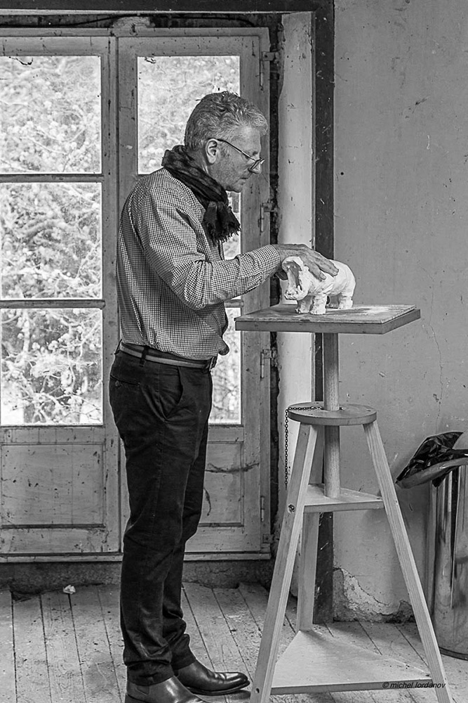 Philippe Gueguen dans son atelier, photo 3