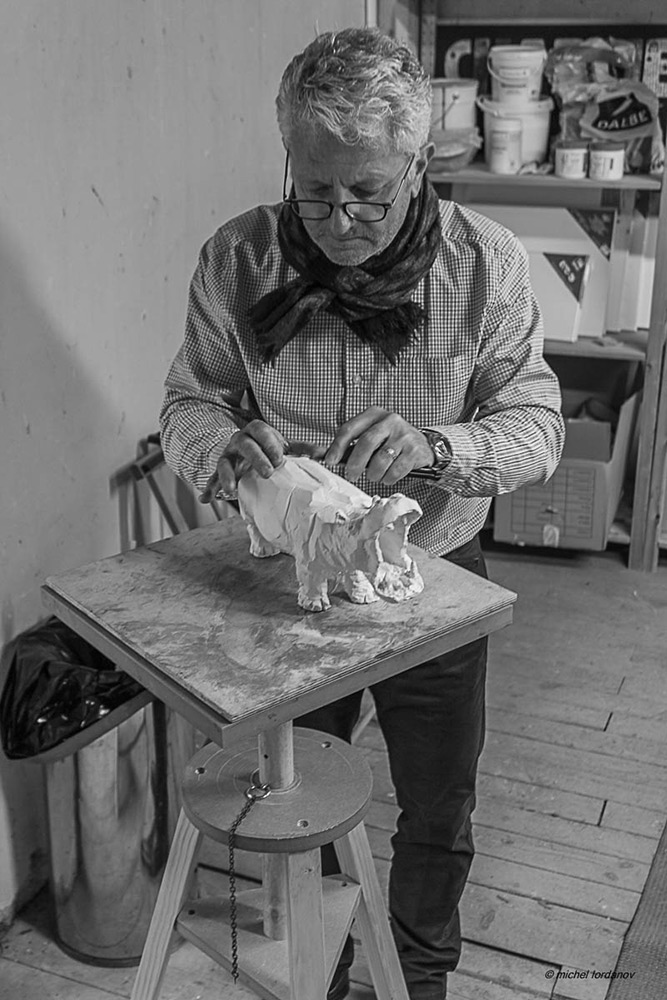 Philippe Gueguen dans son atelier, photo 6