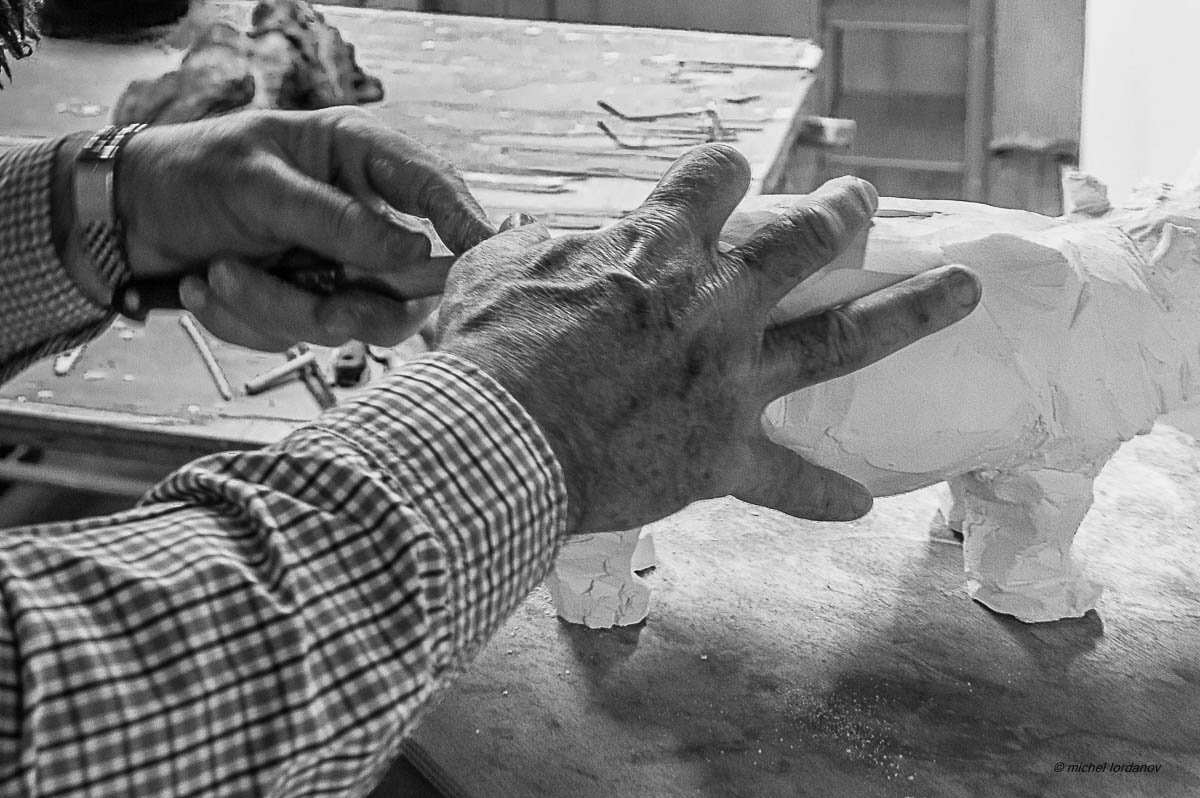 Philippe Gueguen dans son atelier, photo 7