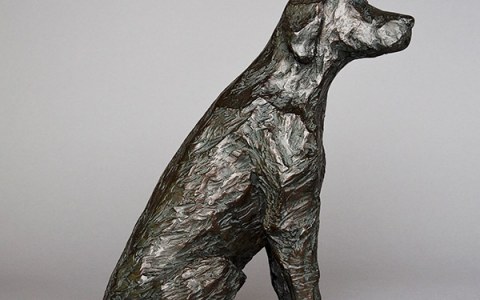 Epagneul classique, sculpture de Philippe Gueguen