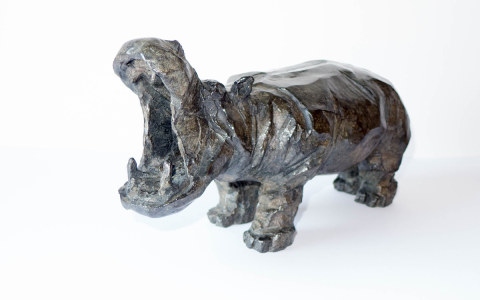 Hippopotame, sculpture de Philippe Gueguen
