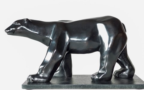 Ours Polaire version lisse, sculpture de Philippe Gueguen