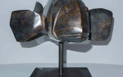 Poisson version 2, sculpture de Philippe Gueguen